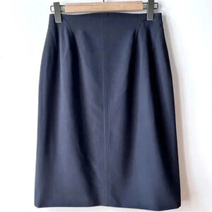 ESCADA Navy Blue Wool Pencil Skirt Size 38 US 8